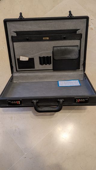 Maletín Portafolios Negro y Gris