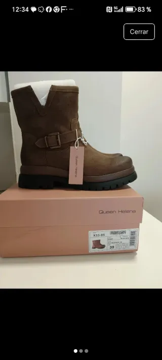 Botas Queen Helena Marrones Talla 39 Nuevas