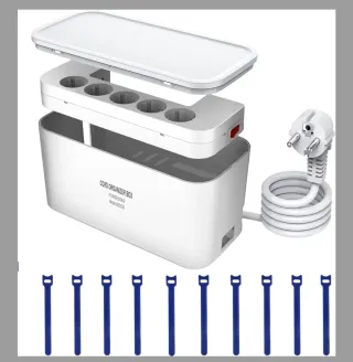 Regleta con caja organizadora.