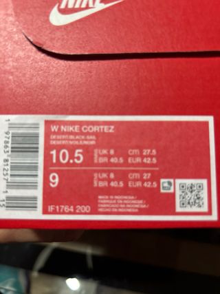 Nike Cortez Beige/Negro Nuevas