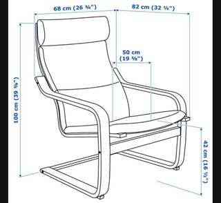 Sillón Ikea Poäng Beige/Marrón, madera abedul