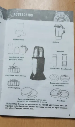 Robot Multiusos Bullet Accesorios