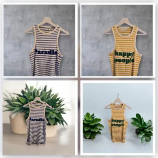 2 Camisetas Halter Rayas Talla M