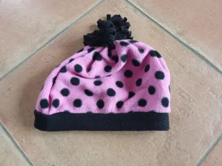 Cappello Barbie pois rosa e nero