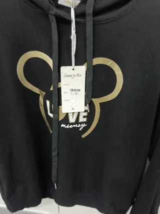 Sudadera Mickey Mouse Negra y Dorada