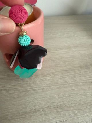 Pendientes largos florales