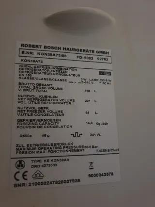 Estante Frigorífico Bosch KGN39A73/08