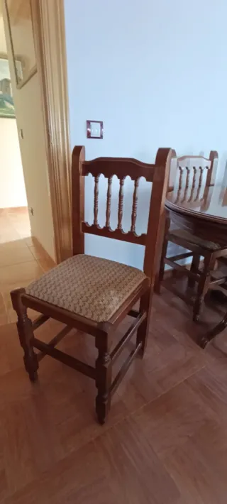 Tavolo da pranzo e sedie in legno