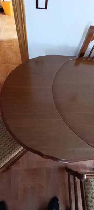 Tavolo da pranzo e sedie in legno