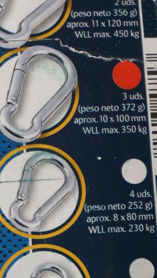 Mosquetones Parkside - NUEVOS leer