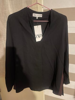 Camisa ZARA Negra Talla S