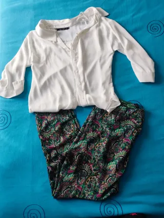 Pantalón Cortefiel Mujer Talla L Estampado