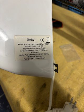 Secamanos Eléctrico Automático.