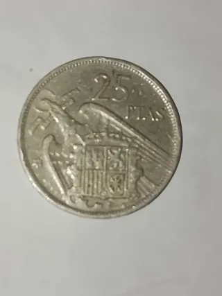 Moneda Franco 25 pesetas 1957 estrella** 70*