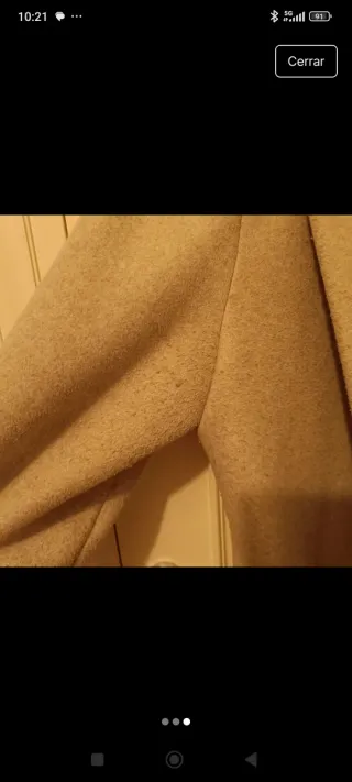 Abrigo largo beige Zara