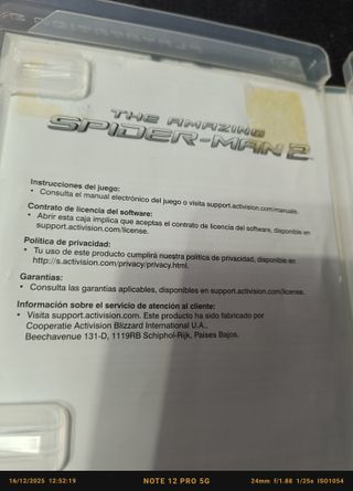 PS3 The Amazing Spider-Man 2 PAL ESP