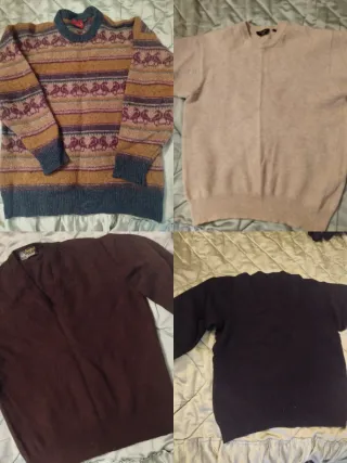 Lote 4 jerseys de lana