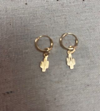 Pendientes plata con cactus