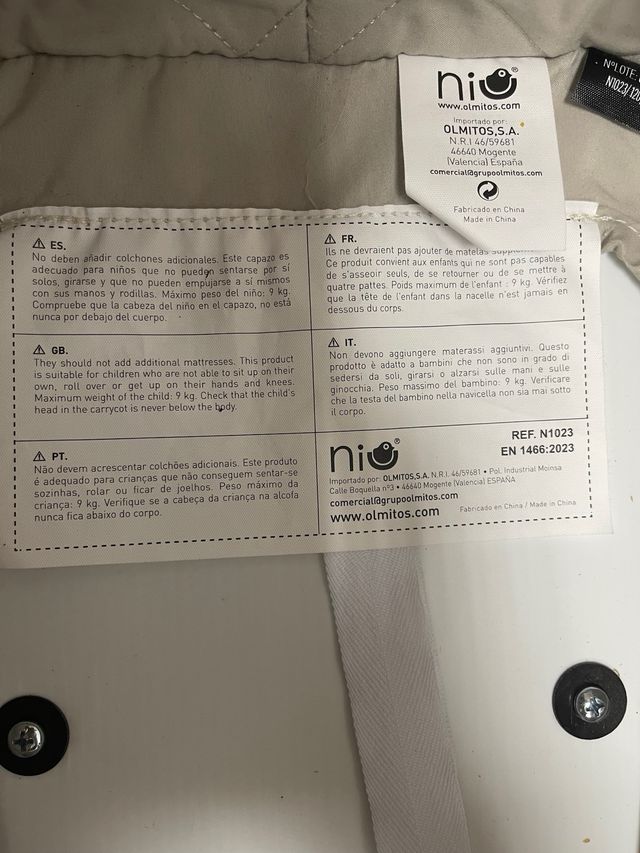 Capazo Gemelar Niu Vent Twin