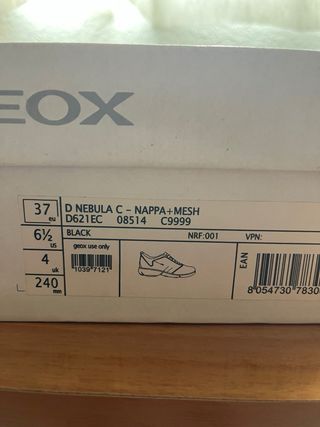 Zapatillas Geox Nebula Talla 37 Nuevas