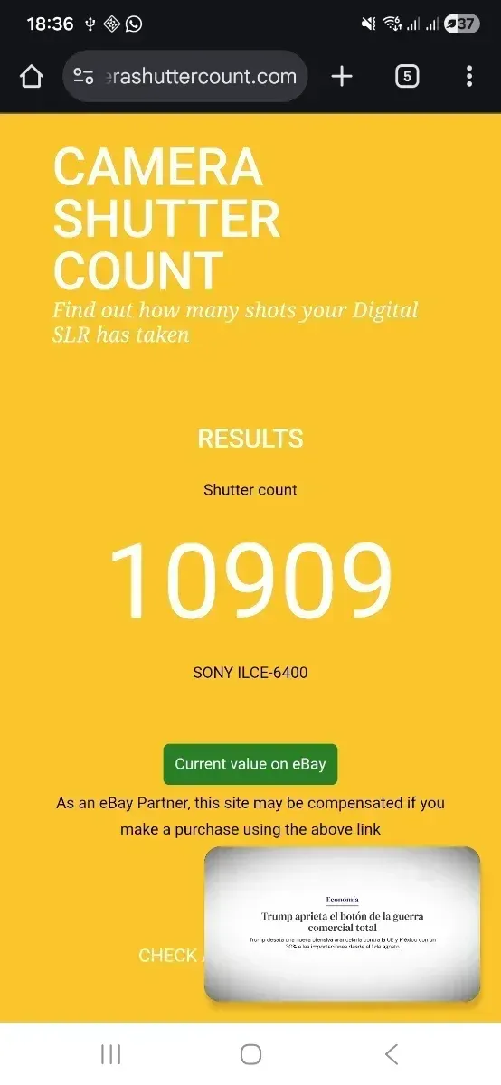 COMO NUEVA | Sony a6400