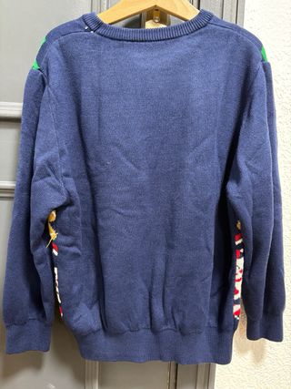 Jersey Navidad Azul Mujer Hombre  talla S M L