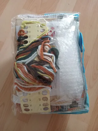 Kit Cojín Punto de Cruz Zorros