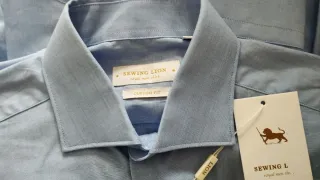 Camisa azul manga larga