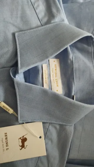 Camisa azul manga larga