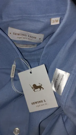 Camisa azul manga larga