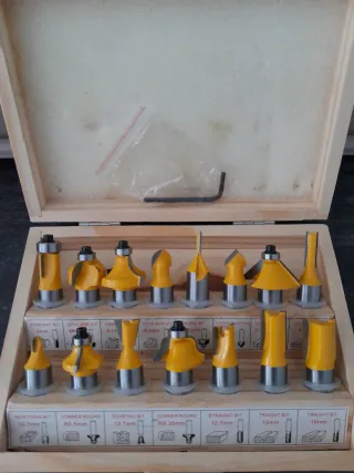 Juego de 15 fresas para madera