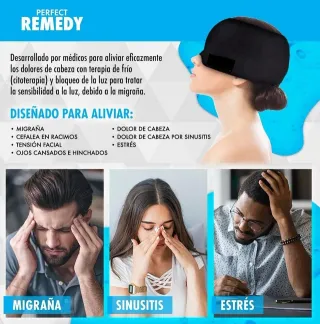 Gorro Gel Frío/Calor Migrañas Negro