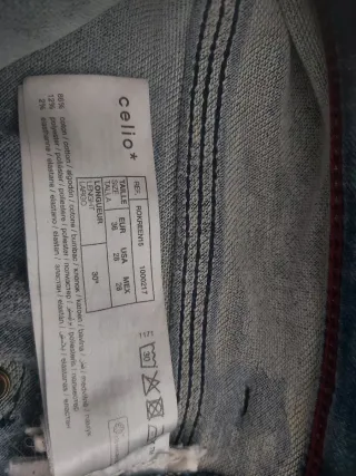 Pantalón vaquero azul hombre talla 38