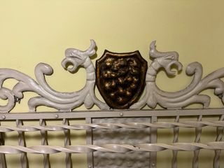 Perchero y paraguero vintage metal dorado