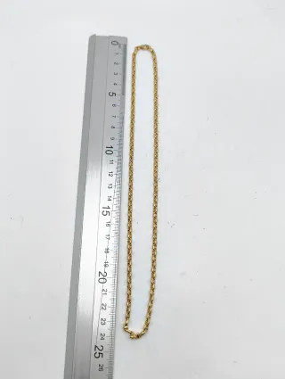 Cadena eslabones ovales oro bicolor 18kt