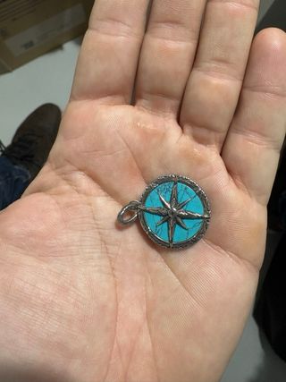 Colgante Thomas Sabo Rosa de los Vientos Turquesa