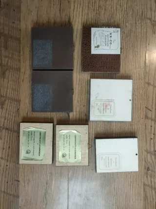 Set 7 Quadretti Foglia Oro