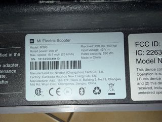 Patinete Xiaomi M365 para piezas