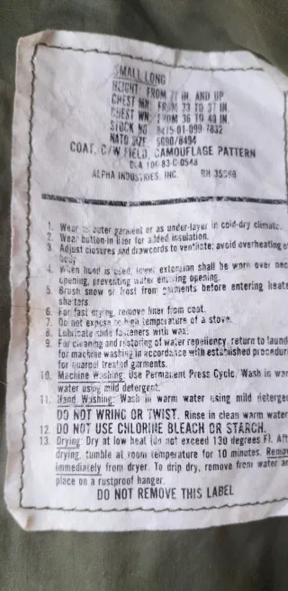 Chaqueta M65 Original