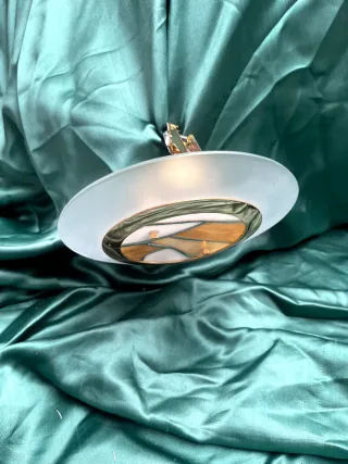 Anello Tiffany in Cristallo Dorato e Verde