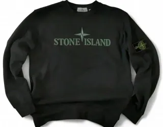 Sudadera Stone Island Logo Vintage Negra