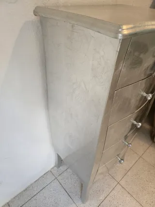 Simfonier cajonera comoda madera plateada