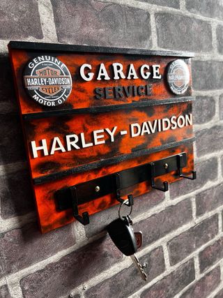 Cartel Decorativo Harley Davidson Garage