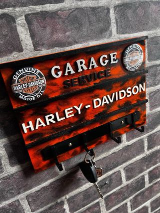 Cartel Decorativo Harley Davidson Garage