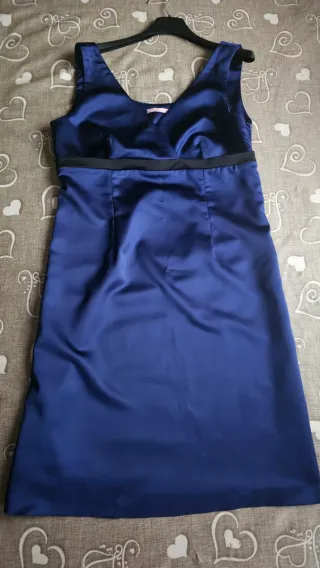 Vestito elegante tubino donna blu reale