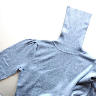 Camisola Cinzenta Gola Alta Malha