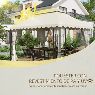 Toldo repuesto pérgola Outsunny 4x3m