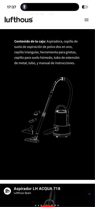 Aspiradora LH Acqua 718