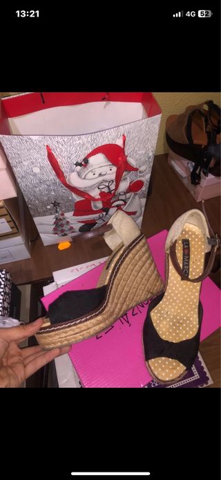 Cuñas Tino Gonzalez Beige/Negro Talla 37