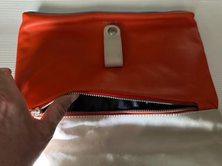 Bolso Piel David Delfín Azul/Naranja casi nuevo